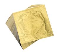 100 Sheets 16x16cm Gold, Silver & Rose Gold Leaf Foil Paper for Gilding, Crafting, DIY Arts, Cake Decorating & Makeup