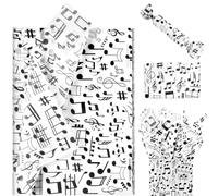 100 Sheets 20 * 14 Inches Musical Note Tissue Paper, Music Design Gift Wrapping Tissue for Birthday Baby Shower Wedding Christmas Music Concert 50s Theme Party DIY Craft