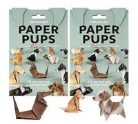 100 Sheets 3D Origami Kit, DIY Paper Dogs Kit Creative Origami Animal Kit Handmade Animal Decoration Fold Your Own Paper Dogs Fun Craft Activity Unique Puppy Lover Gift for Adults Kids Desk Decoration