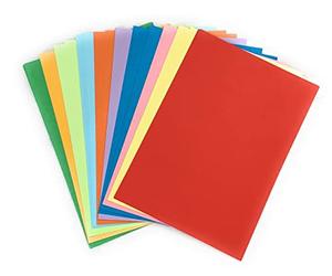 100 Sheets 70 GSM A4 Assorted Mixed Colour Paper Red Pink Green Art Craft UK