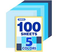 100 Sheets 8.5" X 11" Colored Cardstock,10 Assorted Blue Colors 180GSM/65LB Construction Paper Card Stock Printer Paper for Printing,Card Making,DIY Crafts,School Supplies,Party Decorations