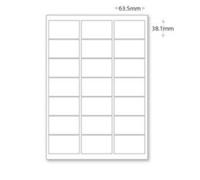 100 Sheets A4 adhesive labels 63.5 x 38.1 mm - L7160, 21 labels per sheet, 70g/m2, matt paper, compatible with Ink Jet and Laser Printers