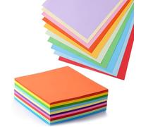 100 Sheets A4 Coloured Paper,70gsm for School Projects | Vibrant Colors Handmade Origami for DIY Arts, Painting, Crafts and Origami (10 Colours)