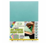 [100 Sheets] - A4 Pastel Cards 160 GSM Thick Multipurpose Paper 100% Recycled Premium Card Printer Sheets for DIY Card Making, Printing Photocopies Decoration Scrapbooking - (Pastel Green)