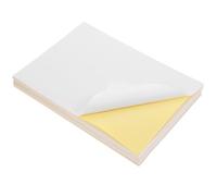 100 Sheets A5 Printable Vinyl Sticker Paper 100 Matte White | Self-adhesive Coated Surface, Water Resistant Finish, Smooth Scratch Resistant Sheets for Plant Tags, Glass Jars, Retail