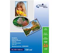 100 Sheets A6 260g/m² Photo paper: very glossy and waterproof photo paper, compatible with all current Ink Jet and Photo Printers from EtikettenWorld BV