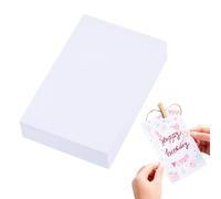 100 Sheets A6 Blank Postcards 15 X 10cm, White Card Postcard Paper Cardstock Set, Index Flash Note Printable Postcards Set for Art or Blank Postcards for Mailing(White)