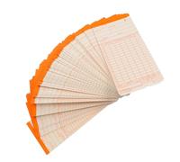 100 Sheets Beige Paper Time Cards for Clocking Machines
