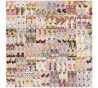 100 Sheets Butterfly Scrapbook Paper, Vintage Journaling Scrapbooking Supplies for Journaling Background Junk Journal Planners Aesthetic Decor Collage Album