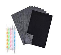 100 Sheets Carbon Transfer Paper, Yesallwas Black A4 Tracing Graphite Copy Paper with Embossing Stylus Set, Idea for Wood/Paper/Canvas and Other Art Surfaces Tracing Copy (A)