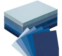 100 Sheets Colored Cardstock Blank Colorful Thick Paper 92LB/250gsm Cards Stock for Invitations, Postcards, Photos, DIY Crafts Greeting Card Making Scrapbook Supplies (Blue, 4” x 6”)