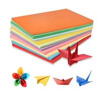 100 Sheets Coloured Paper, Handmade Origami Paper, 10 Colors A4 Double Sided Colourful Origami for DIY Arts Crafts Teachers