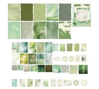 100 Sheets Decorative Paper for Scrapbooking 10mm-130mm Green | Scrapbooking, junk journaling, greeting card making, collage art, photo album decoration,picture frame decorations and DIY