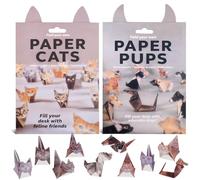 100 Sheets DIY Paper Cats Origami Kit-DIY Origami Paper Set, 3D Cat & Dog DIY Fold Craft Papers for Adults, Gifts for Cat Lovers, Gifts for Dog Lovers, Home Desk Decorations