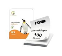 100 Sheets Fold Version Thermal Printer Paper 8.5 x 11 Inch,Thermal Paper Compatible with M08F-Letter, M832, M834, MT800