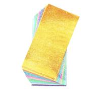 100 Sheets Glittering Origami Paper Square Folding Papers Single-Sided Mixed Color Scrapbooking Decor Handmade Material for Kids(7cmx14cm)