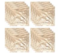 100 Sheets Gold Foil Decorative Art Sheets 16x16cm | Copper Foil Sheet, Shimmering Lustrous Finish, Versatile Use for Cakes, Desserts, Furniture Refinishing