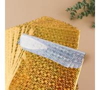 100 Sheets Gold Gemstone Toner Reactive Foil，Foil Paper for Toner Foiling Foil by Laser Printer and Laminator, for Scrapbooking Paper Crafts 7.9x11.4inch