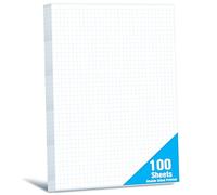 100 Sheets Graph Paper, Double-Sided Grid Paper 4x4 Graph Ruled Paper (4 Squares per inch), Easy to Tear Blueprint Grid Pad for Students, Officers, Engineering Drawing, Drafting