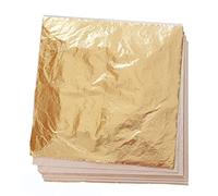 100 Sheets Imitation Gold Leaf for Art Crafts Decoration Gilding Crafting Frames 5.5 by 5.5 inches