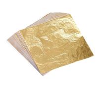 100 Sheets Imitation Gold Leaf for Arts, Gilding Crafting, Decoration, 14 by 14 cm
