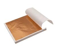 100 Sheets Imitation Gold Silver Foil Paper Leaf Gilding DIY Art Craft Paper Birthday Party Wedding Cake Dessert Decorations(100pcs Rose Gold)