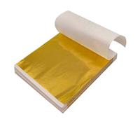100 Sheets Imitation Gold Silver Foil Paper Leaf Gilding DIY Art Craft Paper Birthday Party Wedding Cake Dessert Decorations(100 pcs A Gold)
