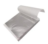 100 Sheets Imitation Gold Silver Foil Paper Leaf Gilding DIY Art Craft Paper Birthday Party Wedding Cake Dessert Decorations(100pcs Silver)
