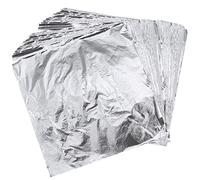 100 Sheets Imitation Silver Leaf, 14 x 14 cm Silver Leaf Sheets, for Art and Craft Proejcts, Home Improvement, Gilding, Furniture, Makeup & Nail Art (Silver)