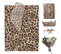 100 Sheets Leopard Pattern Tissue Paper Gifts Wrapping Paper DIY Art Tissue for Birthday Wedding Baby Shower Party Decoration Supplies (Gray)