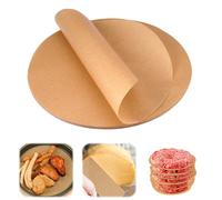 100 Sheets of Baking Paper Round, 22 cm Round Non-Stick Baking Paper, Baking Paper Airfryer, Baking Paper, Hot Air Fryer, Burger Paper, Burger Paper, Round Parchment Paper for Pans, Oven, Grill, Steam