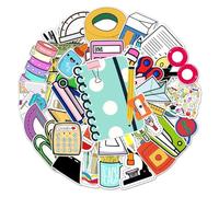 100 Sheets Of Creative Stationery Stickers, Back To School Window Stickers, School Introduction Stickers, School Bag Decoration For Boys, School Admission Stickers, School Admissions Stickers