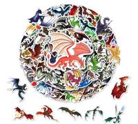 100 Sheets of Dragon Pattern Stickers, Scrapbook Stickers, Laptop Stickers, Guitar Stickers, Decorative Stickers