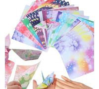 100 Sheets Origami Paper Set Double Sided Patterned Floral Decorative Papers for DIY Scrapbooking Paper Pads Decoupage Hand Craft Arts (20*20ccm)