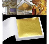 100 Sheets Pure 24K Gold Leaf for Gourmet Food Decoration Craft Projects and Luxury Skincare Anti Aging Facial Treatment styee
