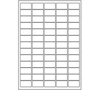 100 Sheets Quality Mini Address Labels 65 per A4 sheet (6500 Labels) - 38.1 mm x 21.2 mm, Inkjet, Laser or Copier, Non Jam, Matt White, Equivalent to Avery L7651