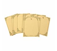 100 Sheets Rabbit Stationery Lined Paper,A5 Stationery Writing Paper with Antique Border Design,Letter Size (Unpunched) Ruled Filler Paper, Stationery for Writing Letters,Vintage Invites (Brown)