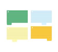 100 Sheets Tabbed Cards 4 Colors Lined Cards Revision Note Taking Flashcards for Revision Card Book Study