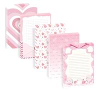 100 Sheets Valentine's Day A5 Refills Papers for Planner Insert Binder, 120GSM Thick Pink Love Heart Notebook Fillers, Cute Bear 6 Hole Loose Leaf Papers for A5 6 Ring Binder Journal Diary Budget
