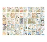 100 Sheets Vintage Scrapbook Paper, 14 x 10cm Decoupage Paper Sheets Vintage Scrapbooking Supplies for Art Journaling Bullet Craft Notebooks Collage Aesthetic Gifts, Ocean