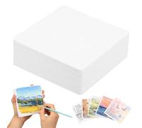 100 Sheets Watercolour Paper,140Lb Wood Pulp Square Blank Paper 12×12cm