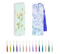 100 Sheets Watercolour Paper Bookmarks,Water Colour Paper Blank Bookmarks | Watercolour Bookmark Pads,Book Markers Postcards for Artists Painting Drawing Papers with 30 Tassels, (6x2")140 lb/300 GSM