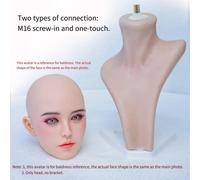 100% Silicone Head Standard Wig Suitable for 130-180CM Sex Doll Body 2 Connection Methods Sex Toys Mannequins Silicone Heads TF001