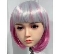 100% Silicone Head Standard Wig Suitable for 130-180CM Sex Doll Body 2 Connection Methods Sex Toys Mannequins Silicone Heads GJ038