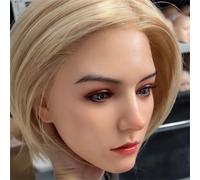 100% Silicone Head Standard Wig Suitable for 130-180CM Sex Doll Body 2 Connection Methods Sex Toys Mannequins Silicone Heads GJ035