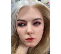100% Silicone Head Standard Wig Suitable for 130-180CM Sex Doll Body 2 Connection Methods Sex Toys Mannequins Silicone Heads GJ044