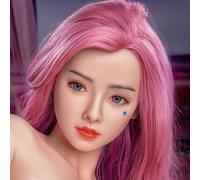 100% Silicone Head Standard Wig Suitable for 130-180CM Sex Doll Body 2 Connection Methods Sex Toys Mannequins Silicone Heads GJ022