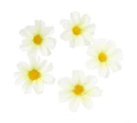 100 Silk for daisy Flower Heads 5cm for DIY Crafts 100 Silk for(White milk)