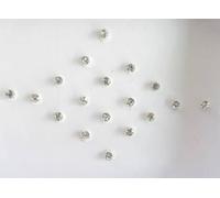 100 Silver Crystals Designer Premium Temporary Tattoos Exclusive Non-Piercing Stick-on Self Adhesive Reusable Gem Stones Rhinestones Studs Jewels Bindi for Nose Eyebrows Forehead Belly DIYs