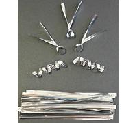 100 Silver Metallic Twist Ties by Loypack UK